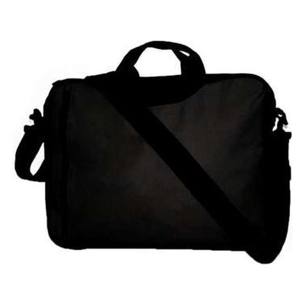 Schoudertas voor laptop/documenten 15.6 inch kleur zwart Schoudertas voor laptop/documenten 15.6 inch kleur zwart