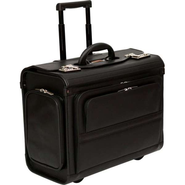 Tassia Pilotenkoffer Trolley - Handbagage - Laptoptas 17'' - Pilot Case met Afneembaar Laptopvak - Dokterstas - Zwart (7103) Tassia Pilotenkoffer Trolley - Handbagage - Laptoptas 17'' - Pilot Case met Afneembaar Laptopvak - Dokterstas - Zwart (7103)