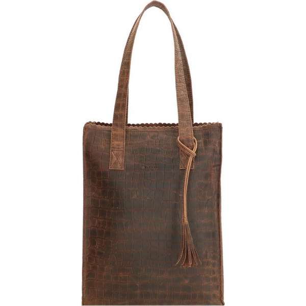 Old West Waco Leren Shopper / Laptoptas - 15,6 inch - Bruin Old West Waco Leren Shopper / Laptoptas - 15,6 inch - Bruin
