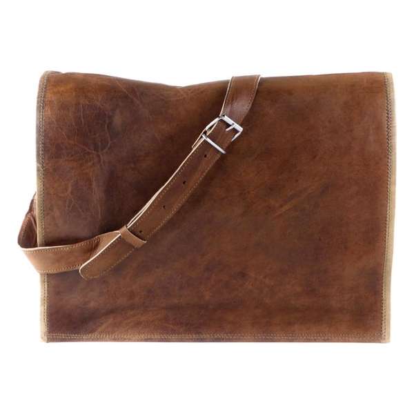 Merkloos / Sans marque Vintage Unisex Aktetas Bruin