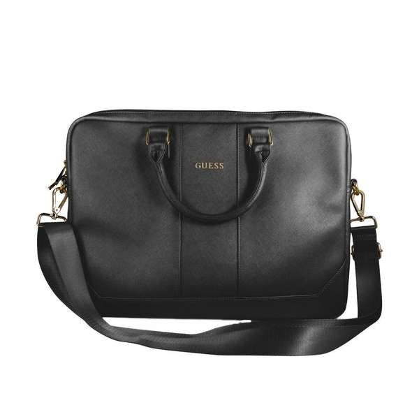 Laptoptas 15 inch Saffiano Look Guess Universeel Zwart - Computer Bag - Kunstleer