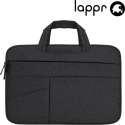 LAPPR® - Laptophoes - Laptopsleeve katoen - Laptoptas - Duurzaam - Bestseller- 16/17 inch - Zwart