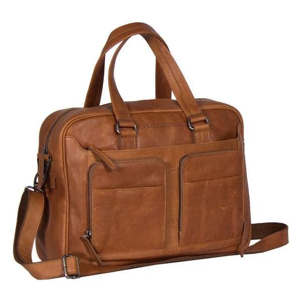 Chesterfield Samual Business Schoudertas Cognac Chesterfield Samual Business Schoudertas Cognac