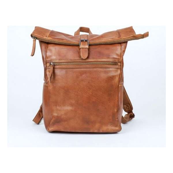 Bear Design Pergola Leren Laptop Rolltop Rugtas - 13 inch - Cognac Bear Design Pergola Leren Laptop Rolltop Rugtas - 13 inch - Cognac