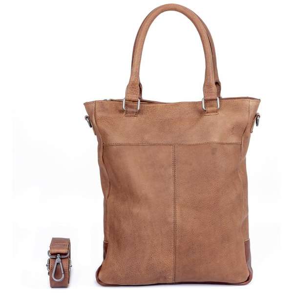 DSTRCT Raider leren big shopper - 15,6 inch laptopvak met rits - Schoudertas - Sleutelhanger - Cognac DSTRCT Raider leren big shopper - 15,6 inch laptopvak met rits - Schoudertas - Sleutelhanger - Cognac