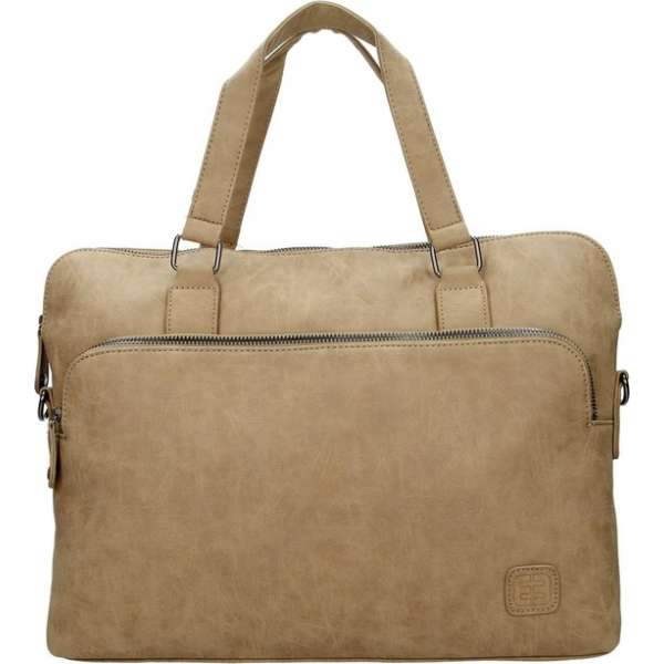 Enrico Benetti Toulouse Dames Handtas - 15 inch Laptoptas - Taupe