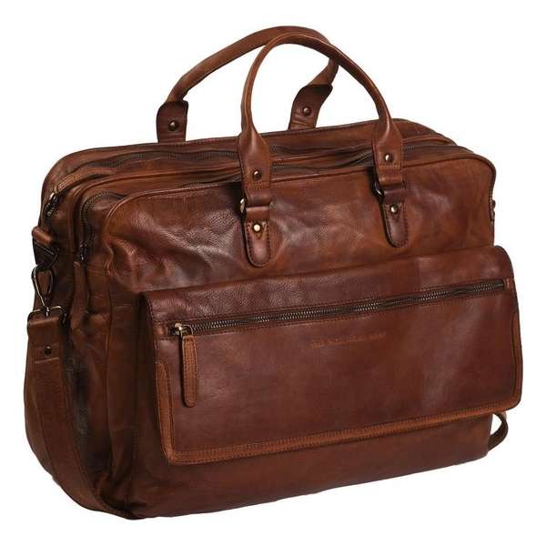Chesterfield Bags Leren Laptoptas 17 inch Rowan Cognac