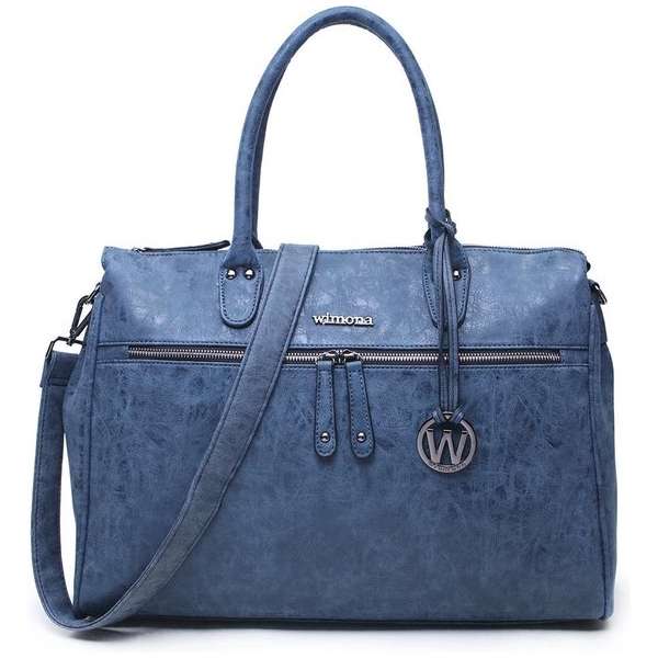 Wimona Fabiana 2021 Schoudertas/ Laptoptas - 15,6 inch - Blauw Wimona Fabiana 2021 Schoudertas/ Laptoptas - 15,6 inch - Blauw
