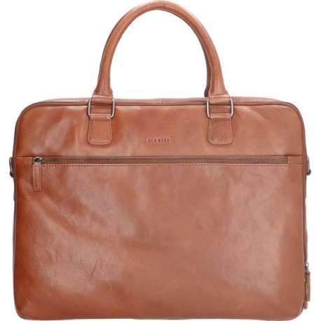 Old West Waco Leren laptoptas 17 inch - Bruin