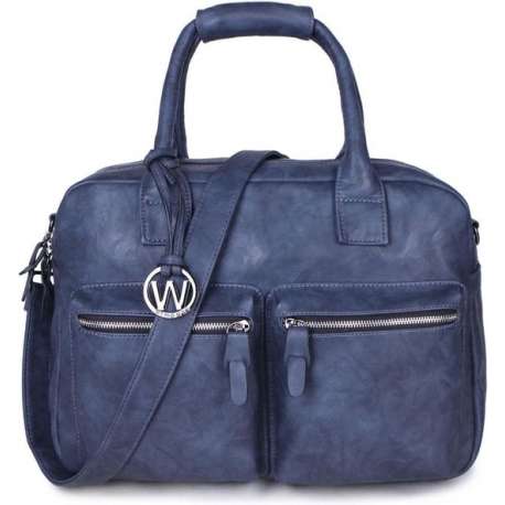 Wimona Alessia Two 1107 Schoudertas / Laptoptas - 15,4 inch - Blauw