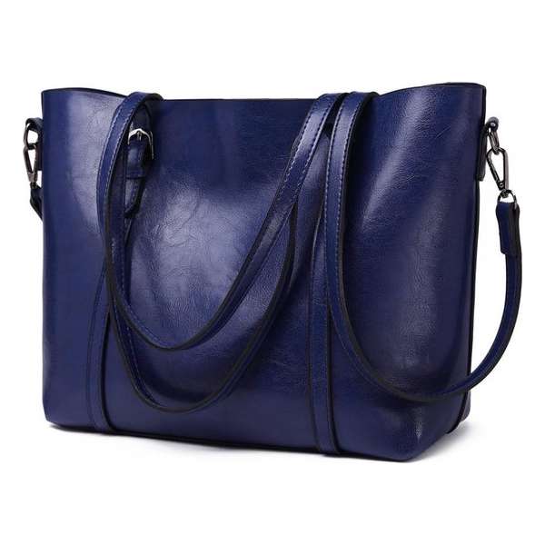 Miss Lulu Dames Handtas - Schoudertas - Shopper - Laptoptas - Werktas - Grote Capaciteit - Blauw (E6709 NY) Miss Lulu Dames Handtas - Schoudertas - Shopper - Laptoptas - Werktas - Grote Capaciteit - Blauw (E6709 NY)