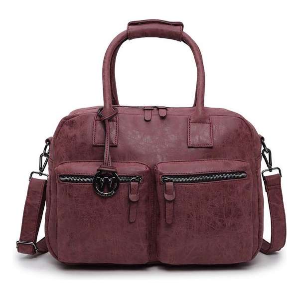 Wimona Alessia 1105 Schoudertas / Laptoptas - 15 inch - Bordeaux Rood Wimona Alessia 1105 Schoudertas / Laptoptas - 15 inch - Bordeaux Rood