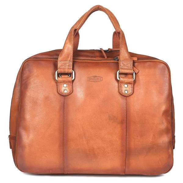 Sparwell Anthony Leren Laptoptas - 16 inch - Cognac Sparwell Anthony Leren Laptoptas - 16 inch - Cognac