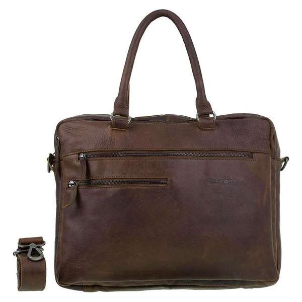 DSTRCT Raider Road Ohio Leren Laptoptas -15,6 inch - Cognac DSTRCT Raider Road Ohio Leren Laptoptas -15,6 inch - Cognac