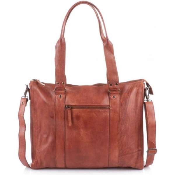 Bear Design Mea Leren Schoudertas / Laptoptas 13,3" - Cognac Bear Design Mea Leren Schoudertas / Laptoptas 13,3" - Cognac