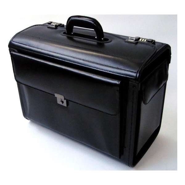 Tassia Leren Pilotenkoffer - Laptoptas 19''- Lederen Pilotcase - Dokterstas - Handbagage - Zwart (9217) Tassia Leren Pilotenkoffer - Laptoptas 19''- Lederen Pilotcase - Dokterstas - Handbagage - Zwart (9217)