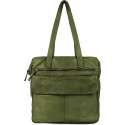DSTRCT Harrington Road Leren Shopper L - Groen