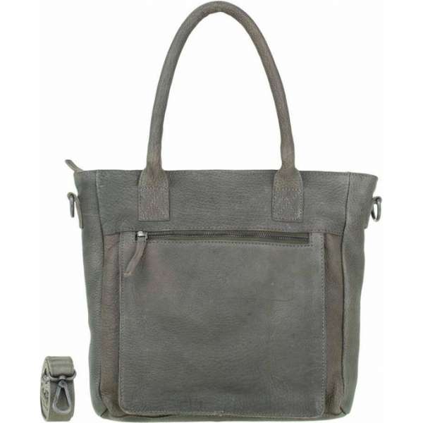DSTRCT Raider Road Leren Dames Handtas - Grijs DSTRCT Raider Road Leren Dames Handtas - Grijs