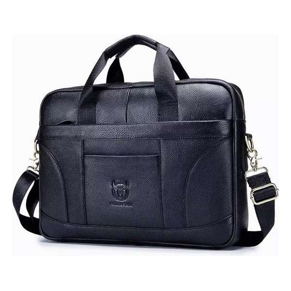 Leren Laptoptas - 14 inch - Zwart Leren Laptoptas - 14 inch - Zwart