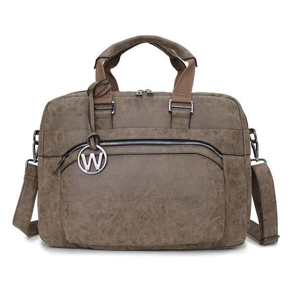 Wimona Eliana 2050 Dames Businesstas / Laptoptas - 15,4 inch - Taupe Wimona Eliana 2050 Dames Businesstas / Laptoptas - 15,4 inch - Taupe