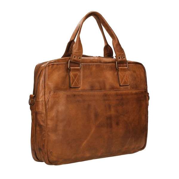 Bear Design Leandro Leren Laptoptas - 15 inch - Cognac Bear Design Leandro Leren Laptoptas - 15 inch - Cognac