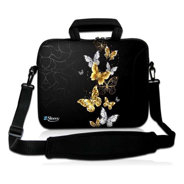 Laptoptas 15,6 inch vlinders goud - Sleevy