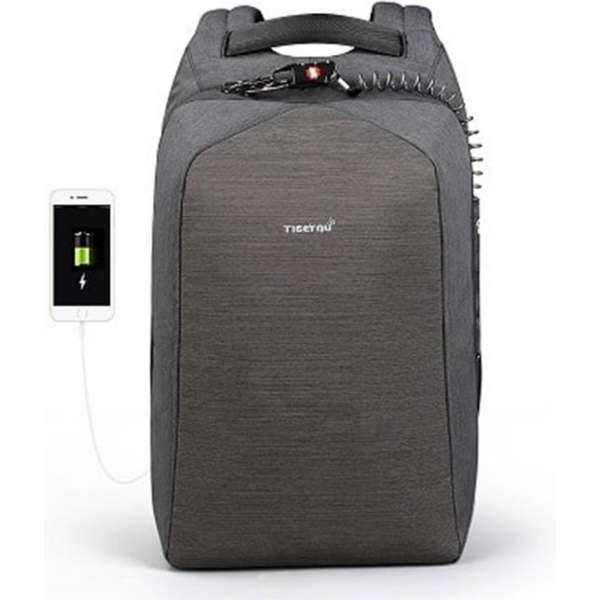 Tigernu Cable - anti diefstal rugzak - laptop rugzak - rugtas - 15,6 inch - laptoptas - boekentas - zwart Tigernu Cable - anti diefstal rugzak - laptop rugzak - rugtas - 15,6 inch - laptoptas - boekentas - zwart