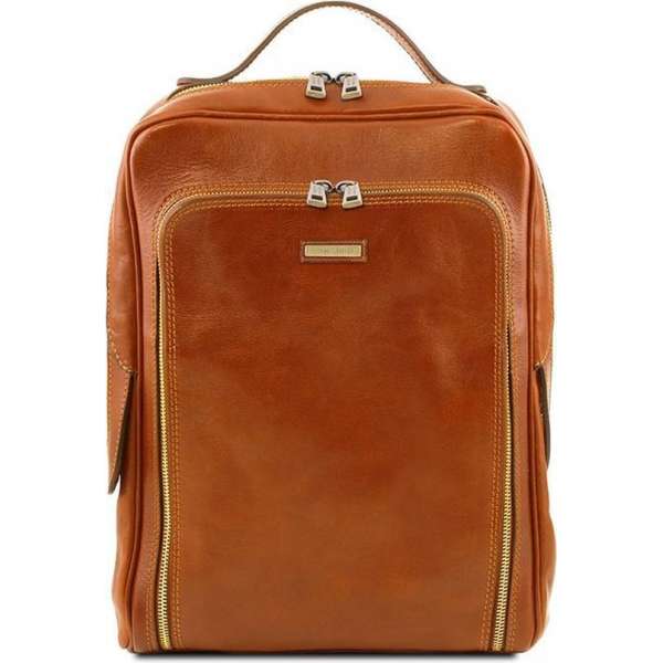 Tuscany Leather Bangkok leren laptop rugzak Cognac TL141793