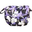 Roxy Active Laptop Bag - Laptop Tas Paars Wit Gebloemd - Kindertasje - Meisjestas - Schattig - Schoudertas