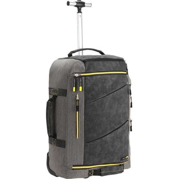 CabinMax Handbagage Rugzaktrolley - Trolley Rugzak 44L - 55x40x20 cm- Laptoptas - Manhattan - Geel/Rood (MANHATTAN) CabinMax Handbagage Rugzaktrolley - Trolley Rugzak 44L - 55x40x20 cm- Laptoptas - Manhattan - Geel/Rood (MANHATTAN)