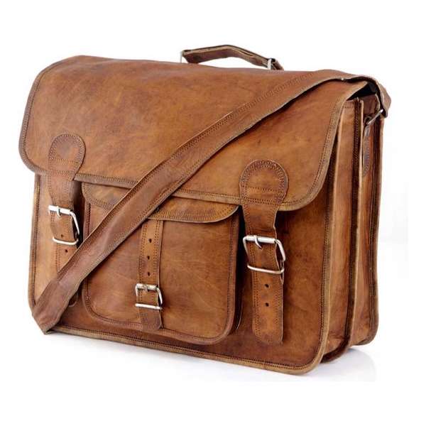 Merkloos / Sans marque Granada Unisex Aktetas COGNAC BRUIN Merkloos / Sans marque Granada Unisex Aktetas COGNAC BRUIN