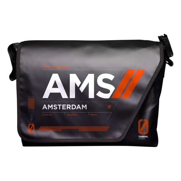Terminal Zero Airbag Unisex Schoudertas Zwart Terminal Zero Airbag Unisex Schoudertas Zwart