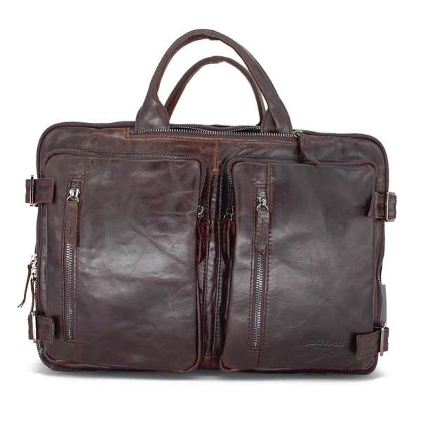 Multifunctionele leren laptoptas - Aktetas - Rugzak - Rugtas - Reistas - Bagage - Handtas - Transformers - Jarff Rivers