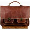 Leren Aktetas - Unisex - Bruin - Alaabouch