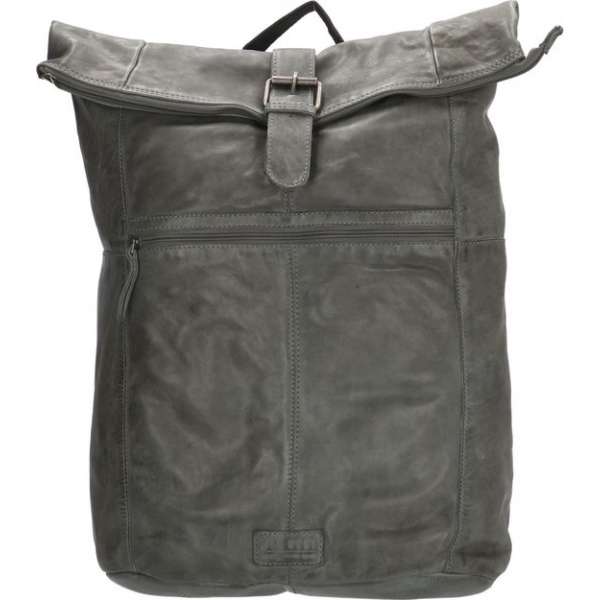 Old West Paint Rock Leren Rolltop Rugtas 17,3 inch - Grijs Old West Paint Rock Leren Rolltop Rugtas 17,3 inch - Grijs