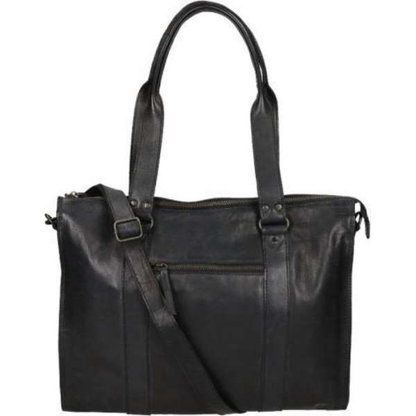 Bear Design Mea Leren Schoudertas / Laptoptas 13,3" - Zwart Bear Design Mea Leren Schoudertas / Laptoptas 13,3" - Zwart