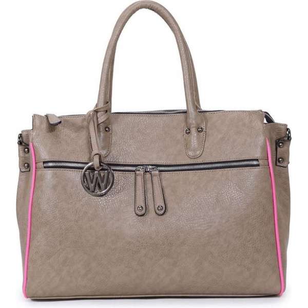 Wimona Fabiana 2020 Schoudertas / Laptoptas - 15,6 inch - Taupe Wimona Fabiana 2020 Schoudertas / Laptoptas - 15,6 inch - Taupe