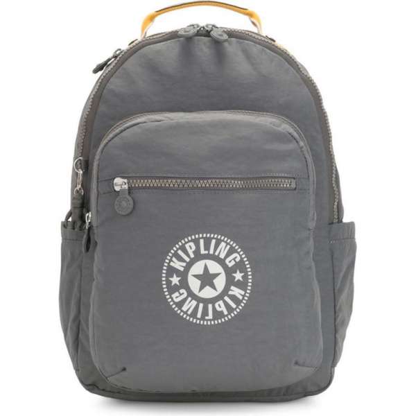 Kipling Seoul Rugzak Dark Carbon Yellow Kipling Seoul Rugzak Dark Carbon Yellow