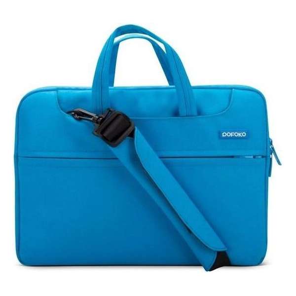 POFOKO 15.4 inch laptoptas met schouderband - Blauw