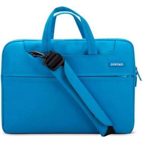 POFOKO 15.4 inch laptoptas met schouderband - Blauw