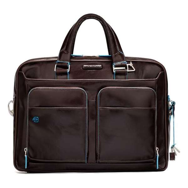 Piquadro Laptoptas Blue Square Leer - bruin