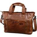 Dames bussines tas Pride and Soul leer met verschillende compartimenten, kleur cognac . 47601