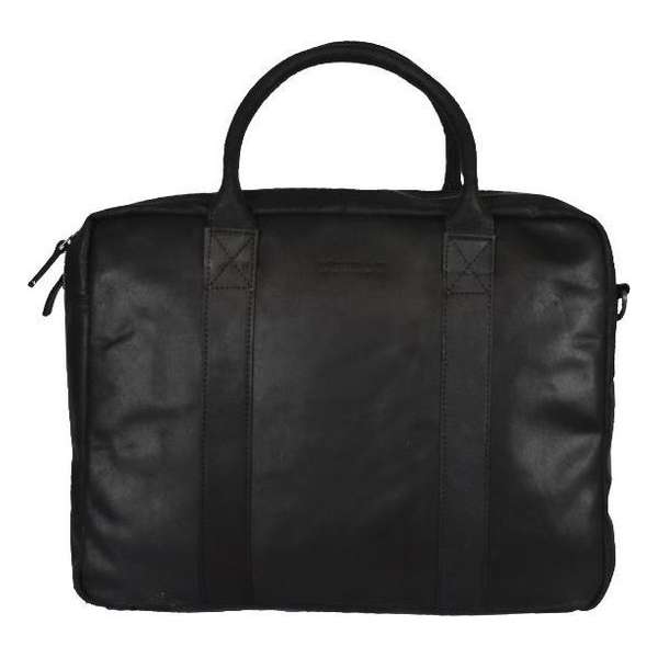 DSTRCT Limited Leren Business Laptoptas - 15,6 inch laptopvak met rits - Sleutelhanger - Zwart DSTRCT Limited Leren Business Laptoptas - 15,6 inch laptopvak met rits - Sleutelhanger - Zwart