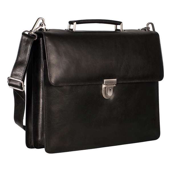 Leonhard Heyden Cambridge aktetas 1-vaks 13 inch - Zwart Leonhard Heyden Cambridge aktetas 1-vaks 13 inch - Zwart