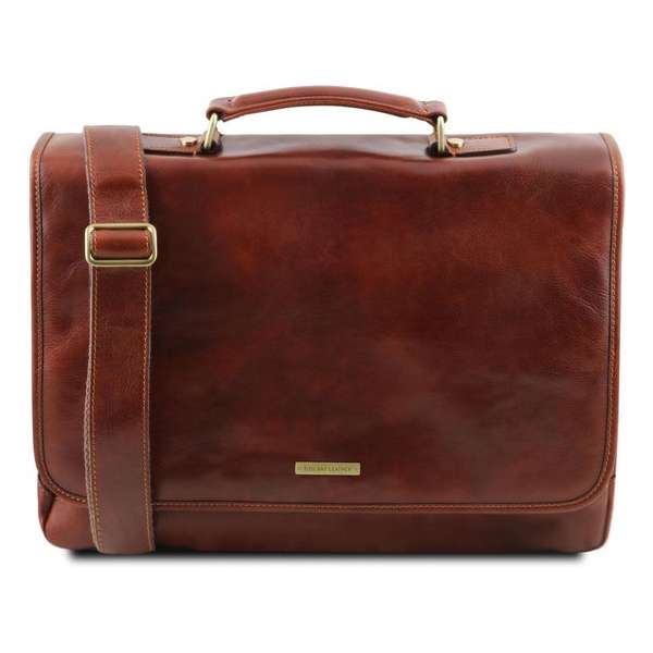 Tuscany Leather 1st Class Heren Aktetas Bruin