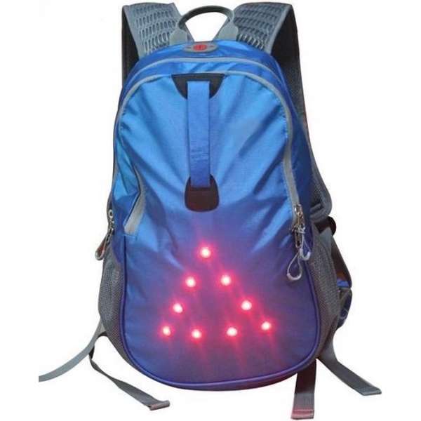 ReflectiveSport Sportrugtas Blauw met LED verlichting – sportrugzak – Laptop rugzak – Office rugtas - schoolrugtas ReflectiveSport Sportrugtas Blauw met LED verlichting – sportrugzak – Laptop rugzak – Office rugtas - schoolrugtas