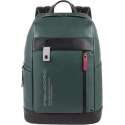 Piquadro Laptoprugzak Downtown Leer - groen