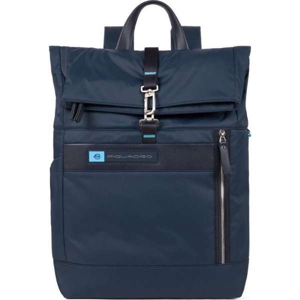 Piquadro PQ-BIO Nylon Roll Top PC Backpack 15.6 Blue Piquadro PQ-BIO Nylon Roll Top PC Backpack 15.6 Blue