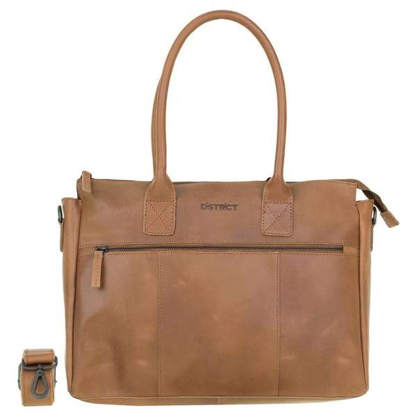 DSTRCT Riverside Leren Business Schoudertas - 15,6 inch laptoptas - Sleutelhanger - Cognac DSTRCT Riverside Leren Business Schoudertas - 15,6 inch laptoptas - Sleutelhanger - Cognac