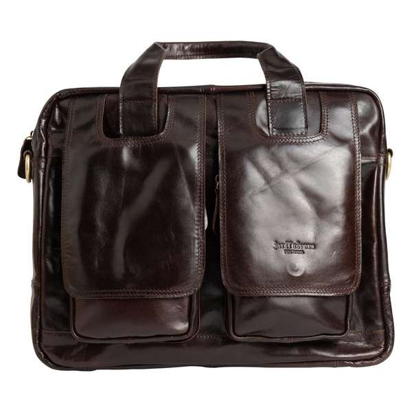 14 inch Leren Laptoptas - Aktetas - Schoudertas - Erasmus Limited Edition - Jarff Rivers